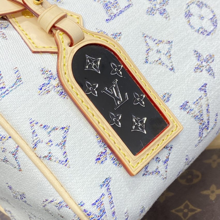 Replica Louis Vuitton Speedy Bandouliere 20 White Grey - authentic-look luxury purse replica