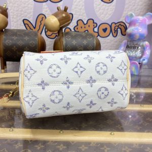 Replica Louis Vuitton Speedy Bandouliere 20 White Grey - ultra-realistic fake designer tote