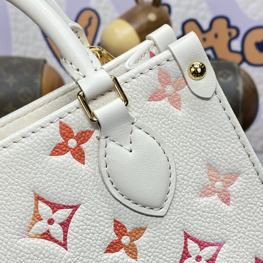 Replica LV OnTheGo White Orange 9 Replica LV OnTheGo White Orange - premium 1:1 fake handbag model
