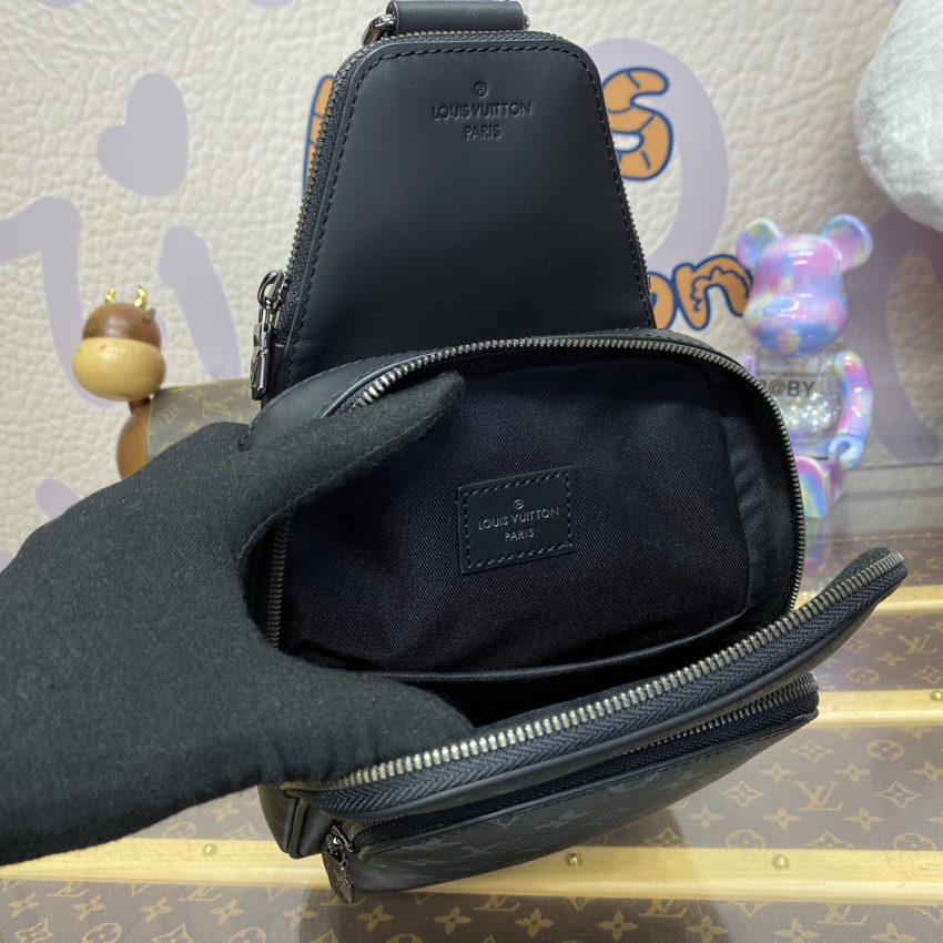Replica Louis Vuitton Avenue Slingbag Black 4 Replica Louis Vuitton Avenue Slingbag Black - top-tier luxury replica shoulder bag