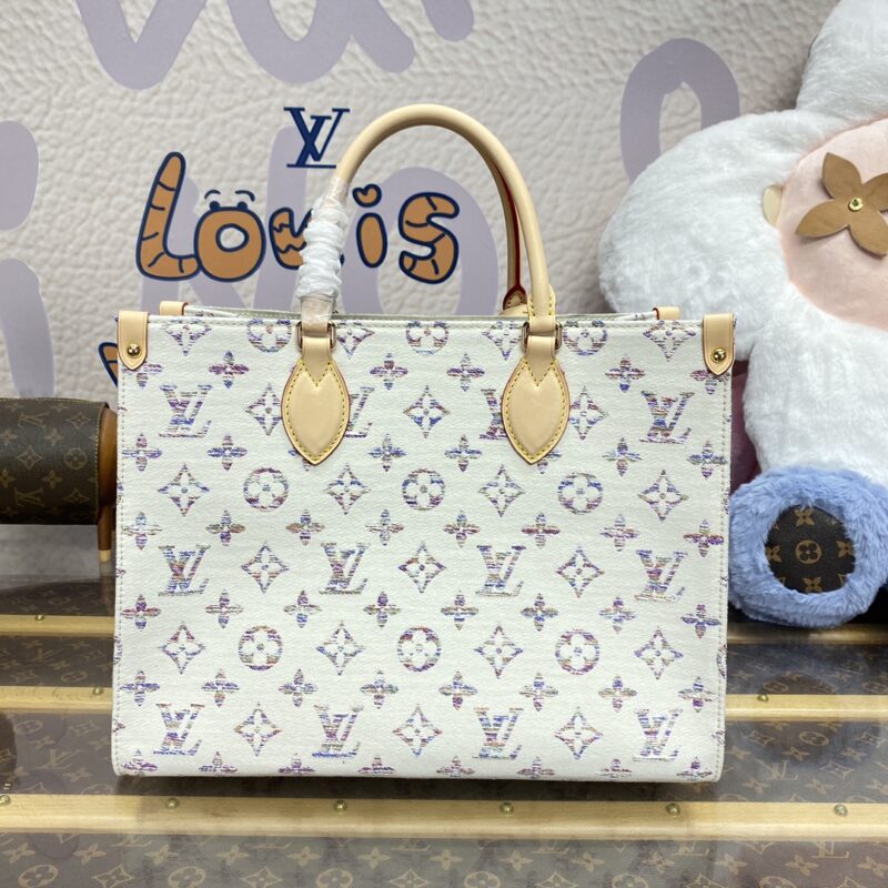 Replica LV OnTheGo White Denim 1 Replica LV OnTheGo White Denim - high-end fake designer purse