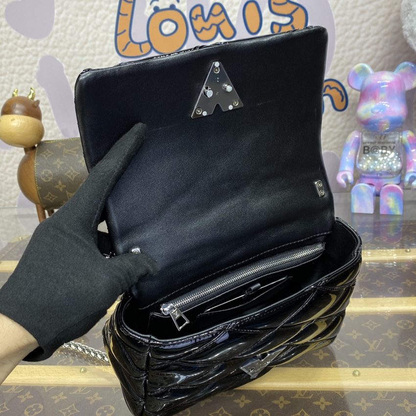 Replica Louis Vuitton Go-14 Black Patent 7 Replica Louis Vuitton Go-14 Black Patent - realistic designer-inspired fake bag