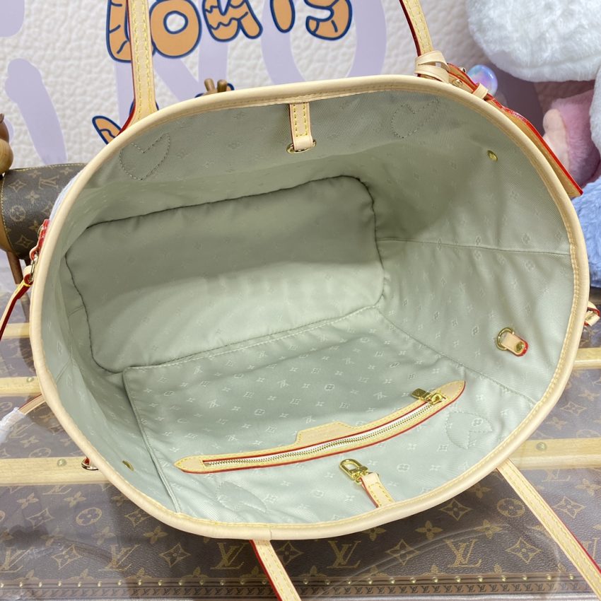 Replica Louis Vuitton Neverfull MM White 4 Replica Louis Vuitton Neverfull MM White - high-accuracy replica luxury purse