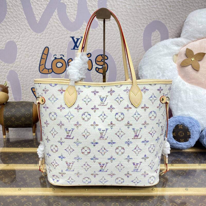 Replica Louis Vuitton Neverfull MM White 1 Replica Louis Vuitton Neverfull MM White - premium 1:1 fake handbag model