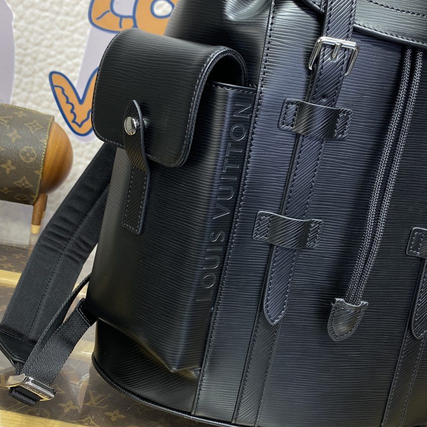 Replica Louis Vuitton Christopher Backpack Black 3 Replica Louis Vuitton Christopher Backpack Black - ultra-realistic fake designer tote