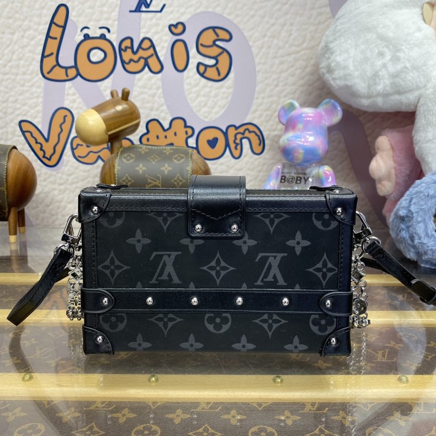 Replica Louis Vuitton Petite Malle Black 4 Replica Louis Vuitton Petite Malle Black - high-accuracy replica luxury purse