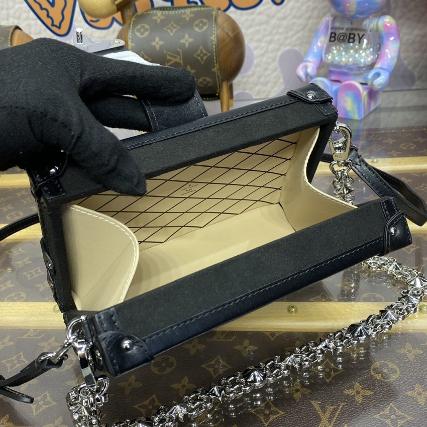 Replica Louis Vuitton Petite Malle Black 5 Replica Louis Vuitton Petite Malle Black - authentic-look luxury purse replica