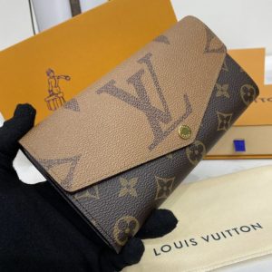 Replica Louis Vuitton Sarah Wallet Light Brown 2 Replica Louis Vuitton Sarah Wallet Light Brown - premium-grade designer purse dupe