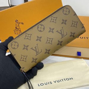 Replica Louis Vuitton Clemence Wallet Light Brown - 1:1 designer replica handbag