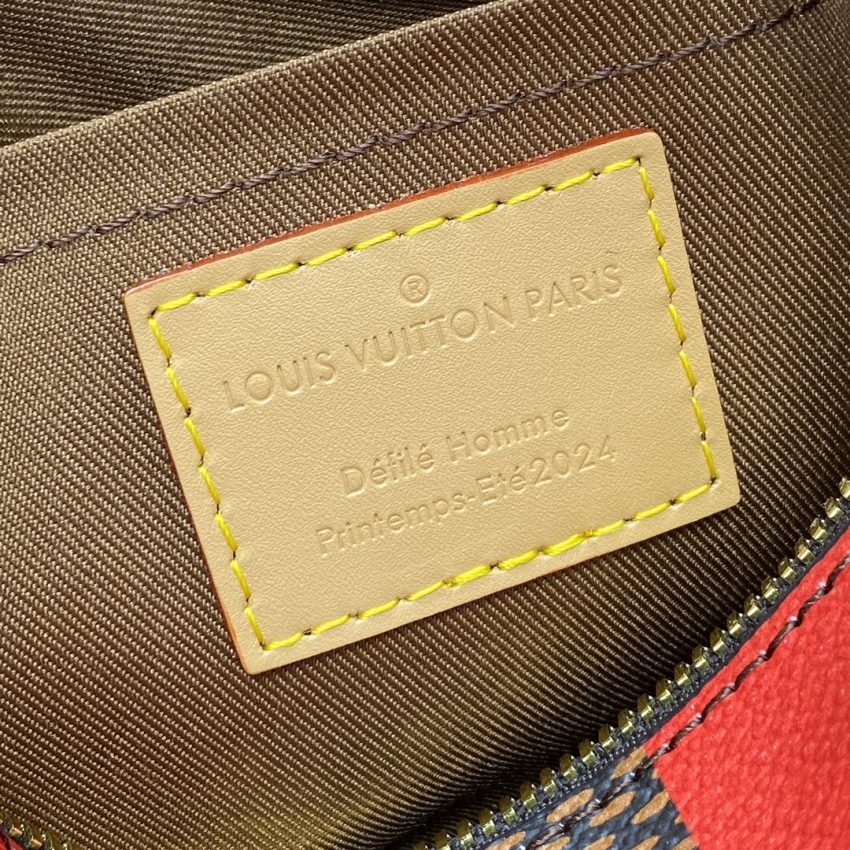 Replica Louis Vuitton Speedy 18 Red Grid - near-authentic luxury replica handbag