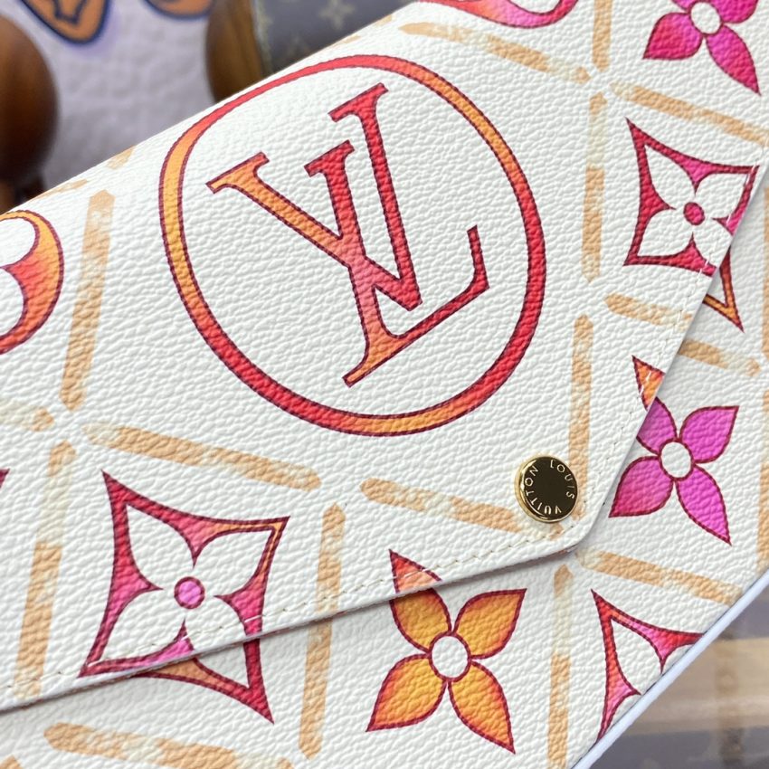Replica Louis Vuitton Félicie Pochette White Orange Flowers 3 Replica Louis Vuitton Félicie Pochette White Orange Flowers - premium 1:1 fake handbag model
