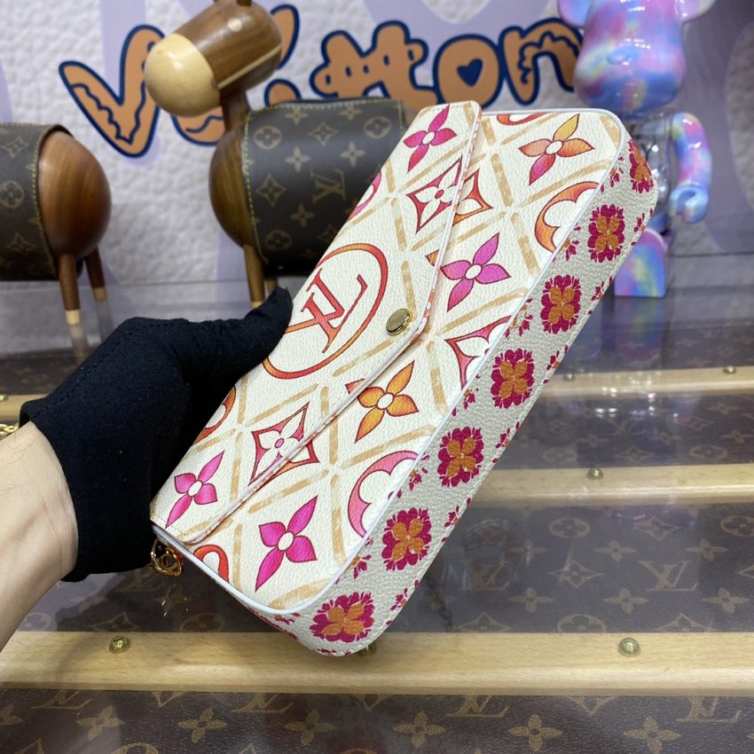 Replica Louis Vuitton Félicie Pochette White Orange Flowers 4 Replica Louis Vuitton Félicie Pochette White Orange Flowers - best quality luxury bag dupe