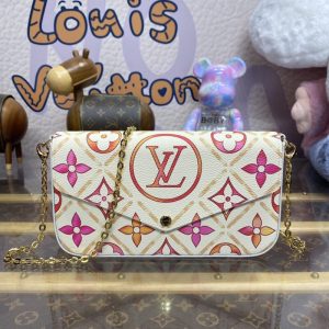 Replica Louis Vuitton Félicie Pochette White Orange Flowers 1 Replica Louis Vuitton Félicie Pochette White Orange Flowers - top-rated replica designer bag