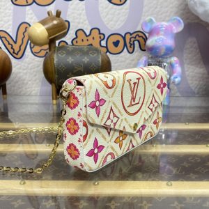 Replica Louis Vuitton Félicie Pochette White Orange Flowers 6 Replica Louis Vuitton Félicie Pochette White Orange Flowers - near-authentic luxury replica handbag