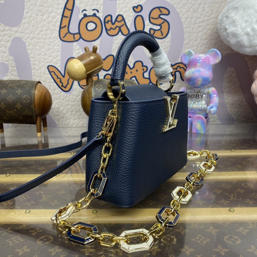 Replica Loius Vuitton Capucines Dark Blue 5 Replica Loius Vuitton Capucines Dark Blue - high-accuracy replica luxury purse