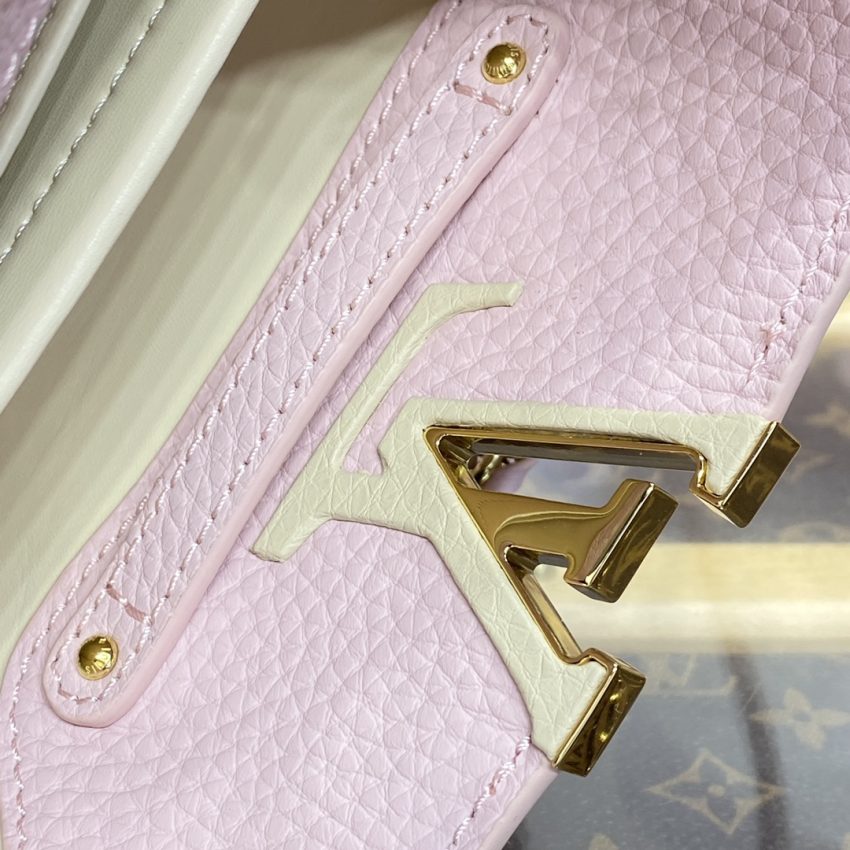 Replica Loius Vuitton Capucines Pink Beige - premium-grade designer purse dupe