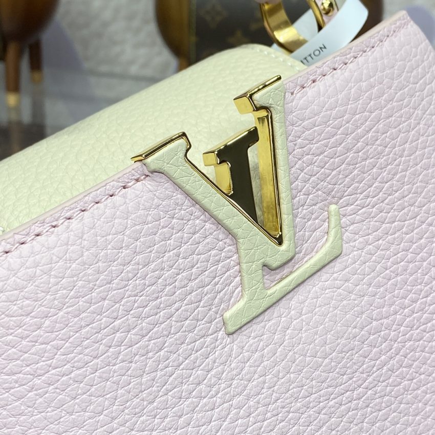 Replica Loius Vuitton Capucines Pink Beige - premium-grade designer purse dupe