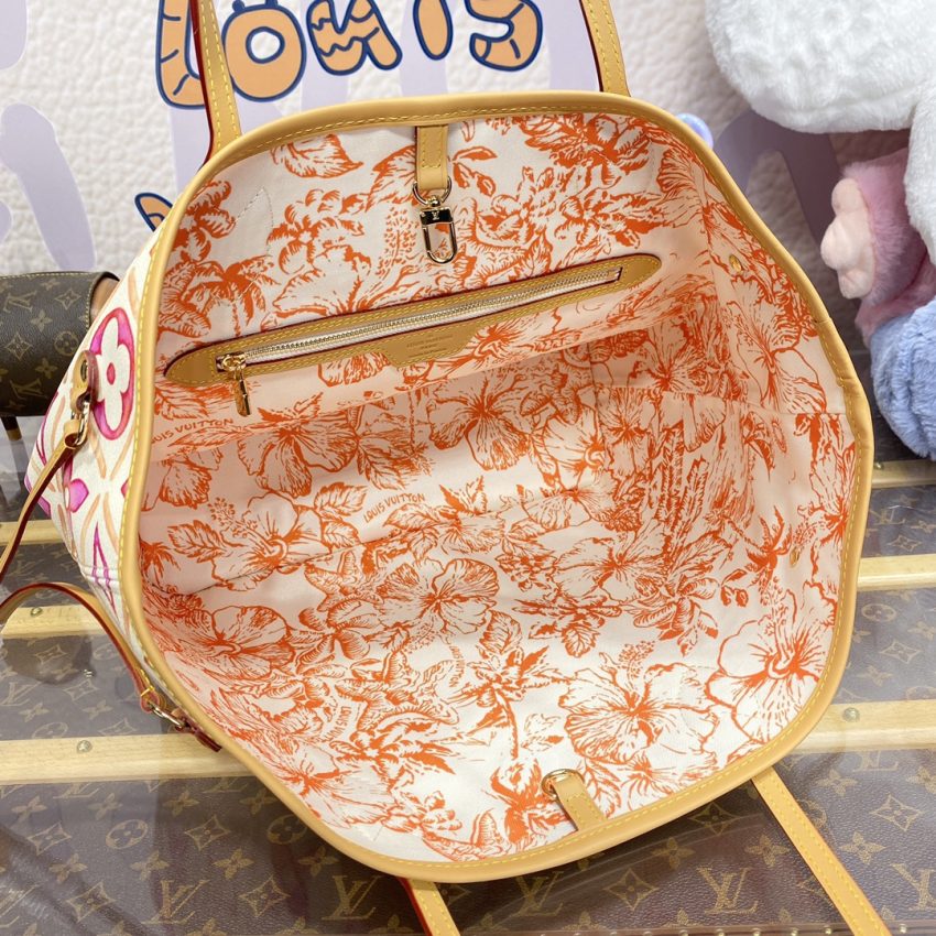 Replica Louis Vuitton Neverfull MM Orange 2 Replica Louis Vuitton Neverfull MM Orange - ultra-realistic fake designer tote