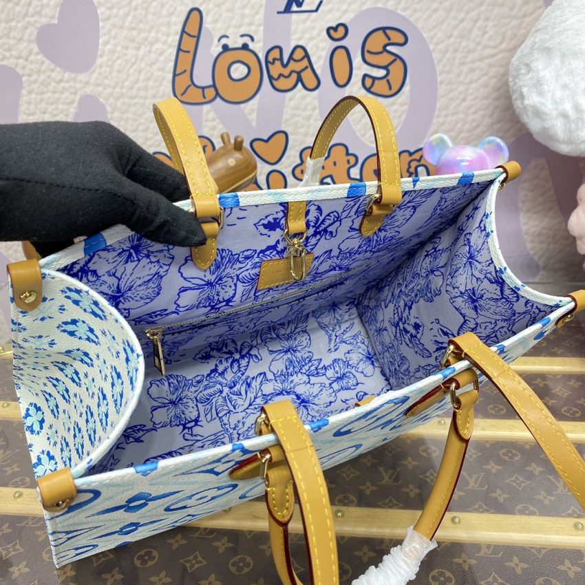 Replica LV OnTheGo Blue 3 Replica LV OnTheGo Blue - 1:1 designer replica handbag