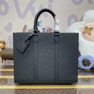 Replica Louis Vuitton Sac Plat 24H Black 1 Replica Louis Vuitton Sac Plat 24H Black - authentic-look luxury purse replica