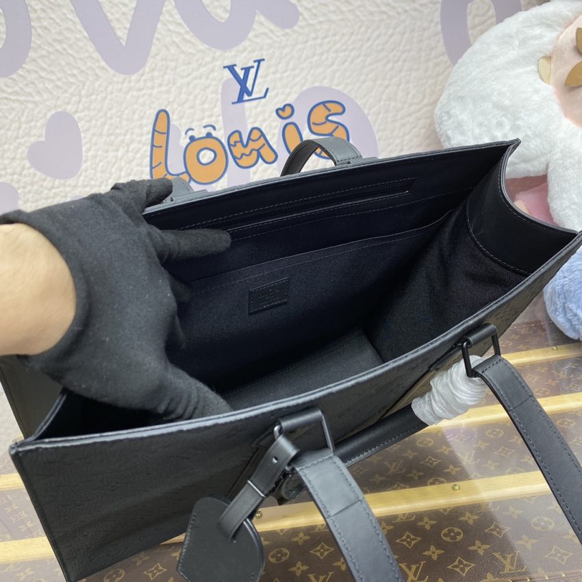 Replica Louis Vuitton Sac Plat 24H Black 9 Replica Louis Vuitton Sac Plat 24H Black - premium 1:1 fake handbag model