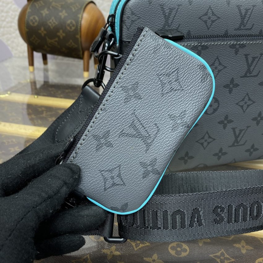 Replica Louis Vuitton Trio Messenger Grey&Tiffany 3 Replica Louis Vuitton Trio Messenger Grey&Tiffany - high-quality designer bag clone