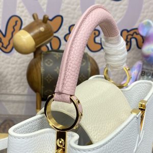Replica Loius Vuitton Capucines White Pink 2 Replica Loius Vuitton Capucines White Pink - high-end fake designer purse