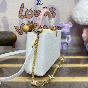 Replica Loius Vuitton Capucines White Pink 9 Replica Loius Vuitton Capucines White Pink - elite superclone designer purse