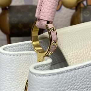 Replica Loius Vuitton Capucines White Pink 10 Replica Loius Vuitton Capucines White Pink - authentic-look luxury purse replica