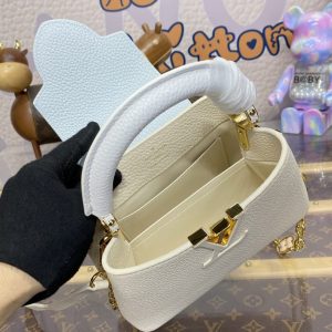 Replica Loius Vuitton Capucines Beige Blue 4 Replica Loius Vuitton Capucines Beige Blue - premium-grade designer purse dupe