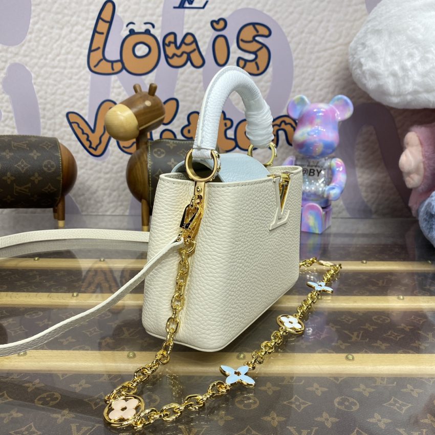 Replica Loius Vuitton Capucines Beige Blue 5 Replica Loius Vuitton Capucines Beige Blue - elite superclone designer purse