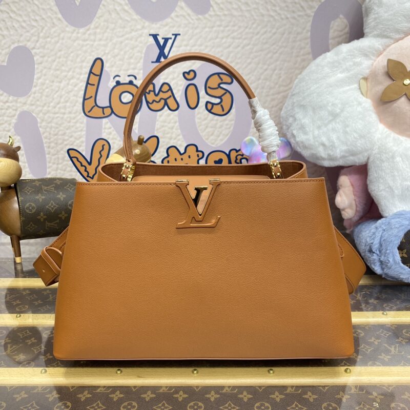 Replica Loius Vuitton Capucines Brown Large 1 Replica Loius Vuitton Capucines Brown Large - elite superclone designer purse