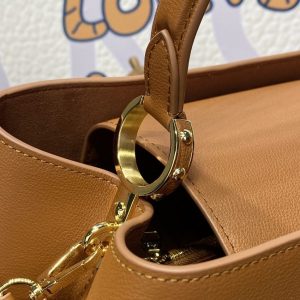Replica Loius Vuitton Capucines Brown Large 9 Replica Loius Vuitton Capucines Brown Large - authentic-look luxury purse replica