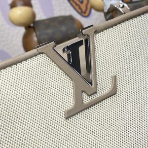Replica Loius Vuitton Capucines Beige Silk 10 Replica Loius Vuitton Capucines Beige Silk - best quality luxury bag dupe