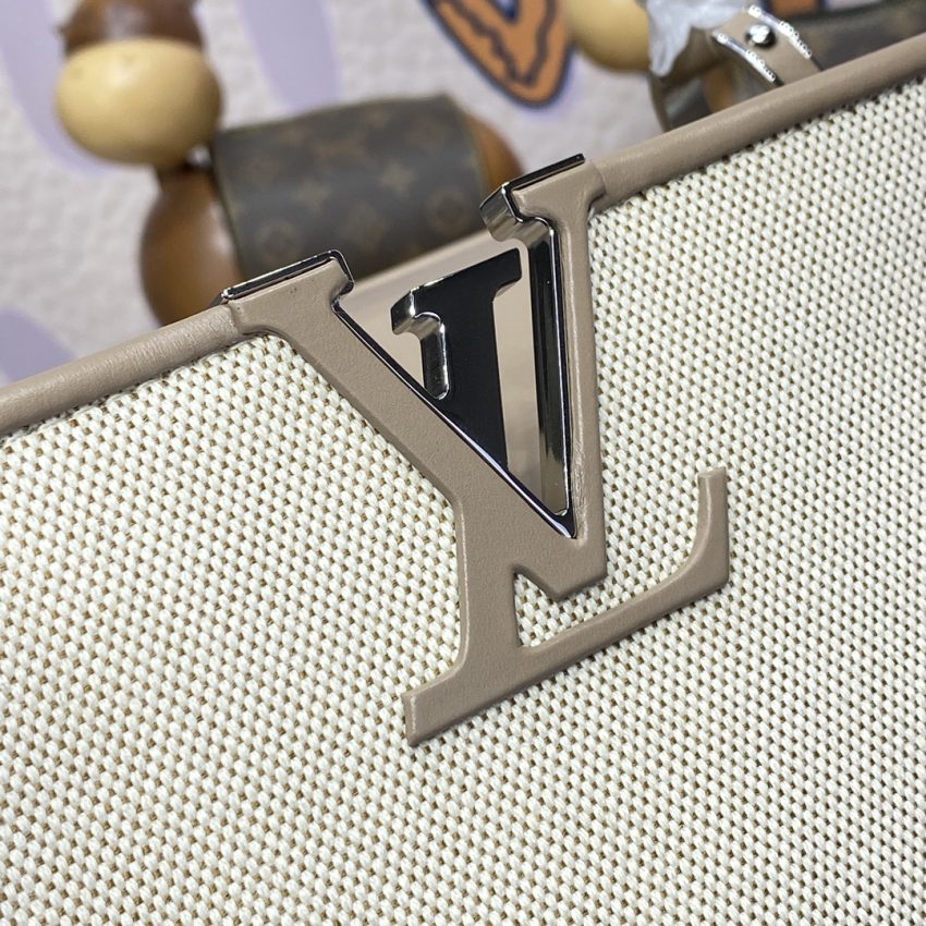 Replica Loius Vuitton Capucines Beige Silk 10 Replica Loius Vuitton Capucines Beige Silk - best quality luxury bag dupe