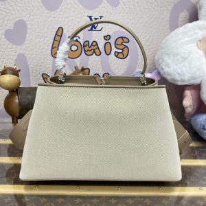Replica Loius Vuitton Capucines Beige Silk 11 Replica Loius Vuitton Capucines Beige Silk - best-selling designer handbag dupe