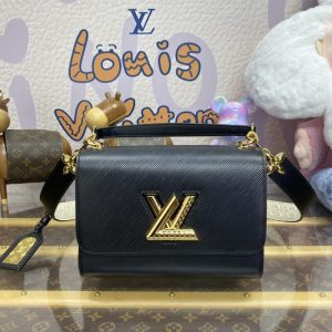 Replica Louis Vuitton Twist Black With Strap 1 Replica Louis Vuitton Twist Black With Strap - authentic-look luxury purse replica