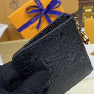 Replica Louis Vuitton Romy Card Holder Black 3 Replica Louis Vuitton Romy Card Holder Black - high-end fake designer purse