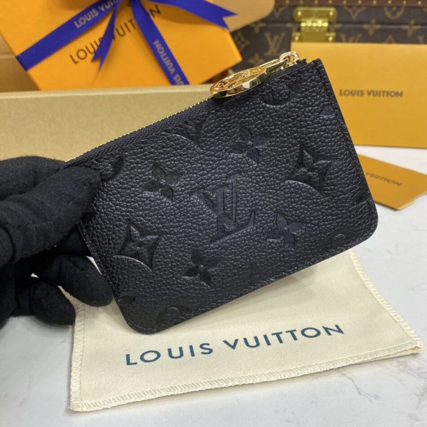 Replica Louis Vuitton Romy Card Holder Black 4 Replica Louis Vuitton Romy Card Holder Black - best quality luxury bag dupe