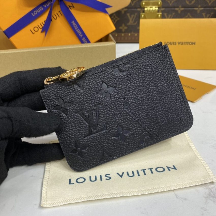 Replica Louis Vuitton Romy Card Holder Black 1 Replica Louis Vuitton Romy Card Holder Black - authentic-look luxury purse replica