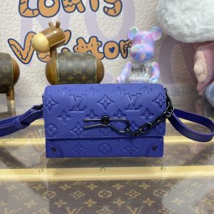 Replica Louis Vuitton Steamer Wearable Wallet Blue 1 Replica Louis Vuitton Steamer Wearable Wallet Blue - high-end fake designer purse