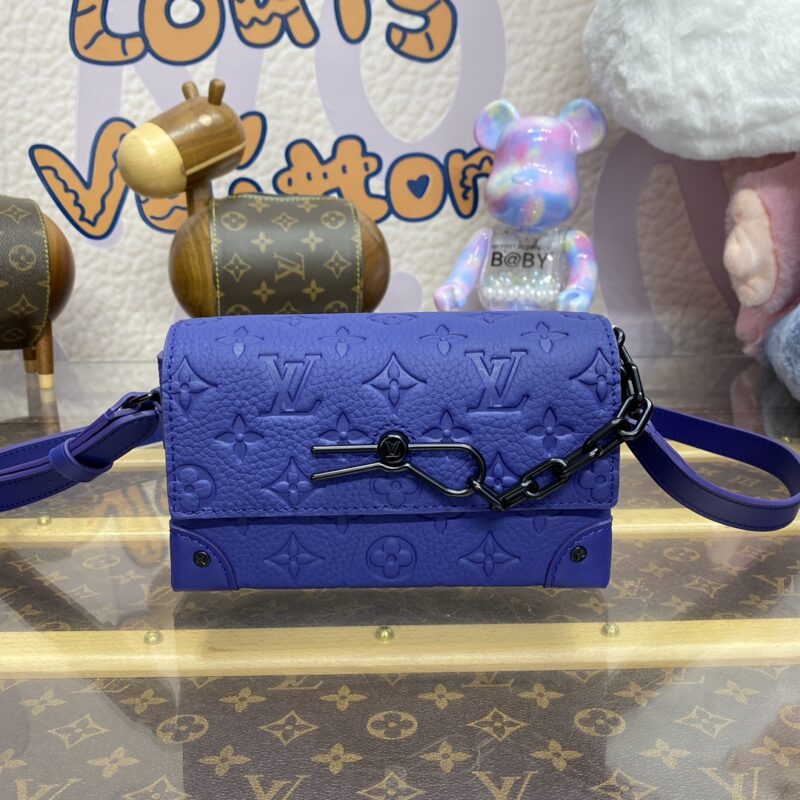 Replica Louis Vuitton Steamer Wearable Wallet Blue 1 Replica Louis Vuitton Steamer Wearable Wallet Blue - high-end fake designer purse