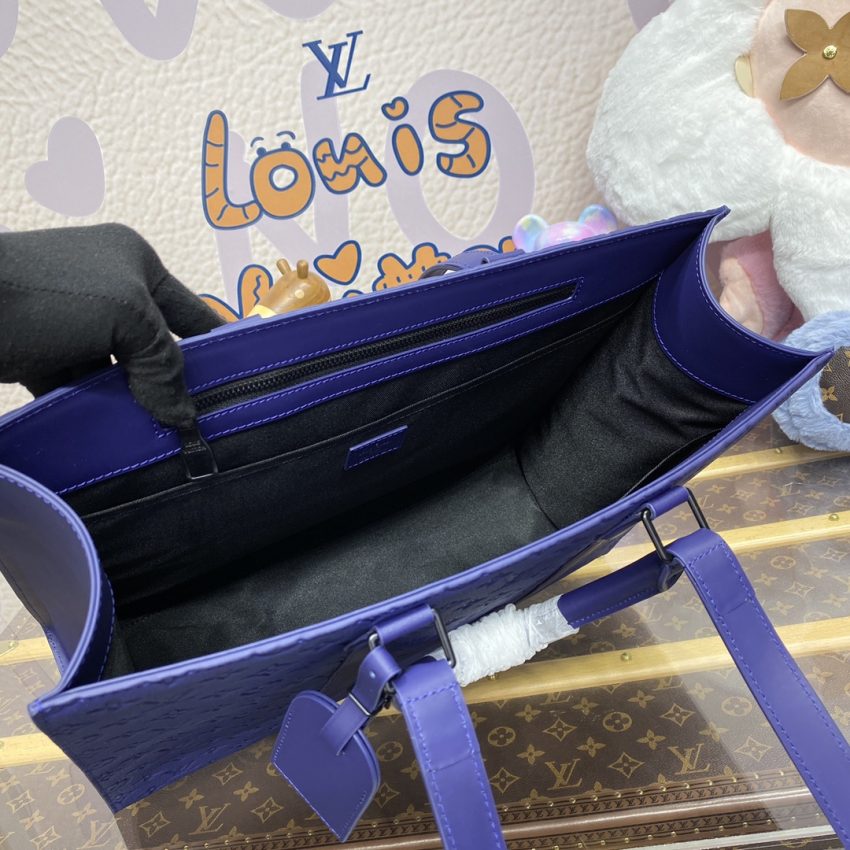 Replica Louis Vuitton Sac Plat 24H Blue 4 Replica Louis Vuitton Sac Plat 24H Blue - 1:1 designer replica handbag