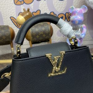 Replica Loius Vuitton Capucines East West Black 2 Replica Loius Vuitton Capucines East West Black - near-authentic luxury replica handbag