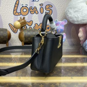 Replica Loius Vuitton Capucines East West Black 9 Replica Loius Vuitton Capucines East West Black - high-end fake designer purse
