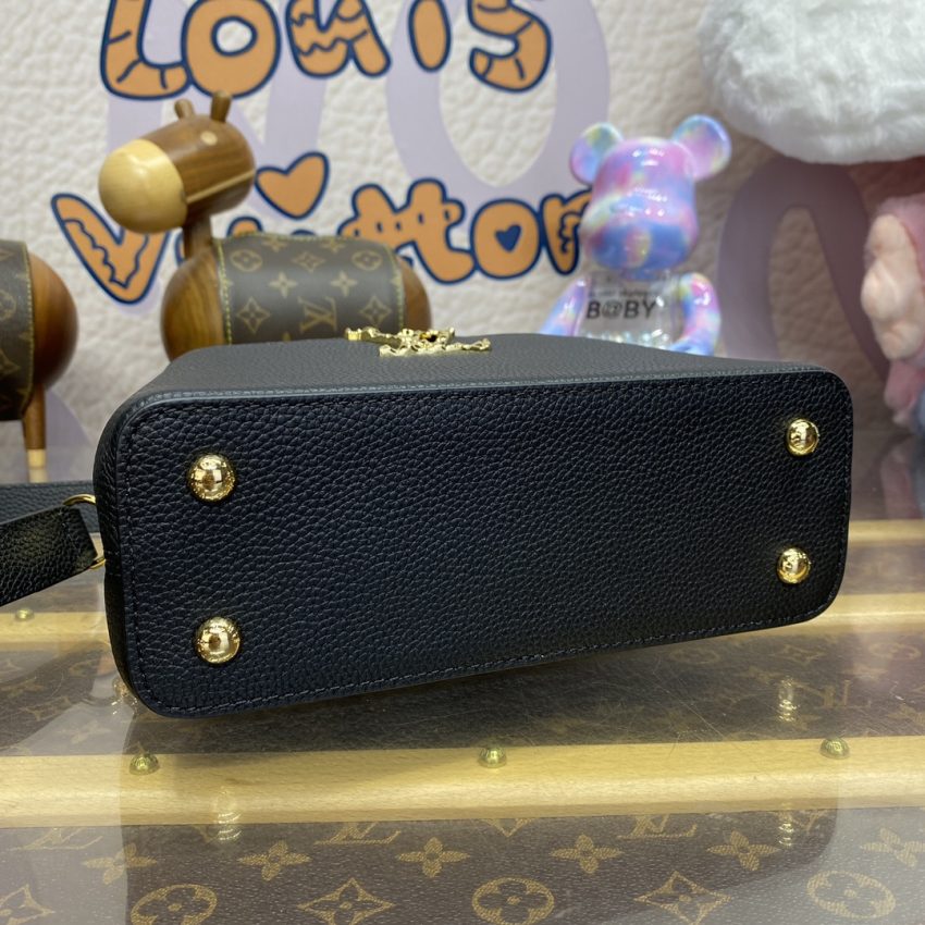 Replica Loius Vuitton Capucines East West Black 4 Replica Loius Vuitton Capucines East West Black - premium 1:1 fake handbag model
