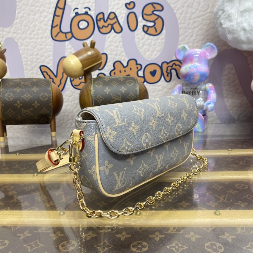 Replica Louis Vuitton Wallet on Chain Ivy Grey - high-end fake designer purse