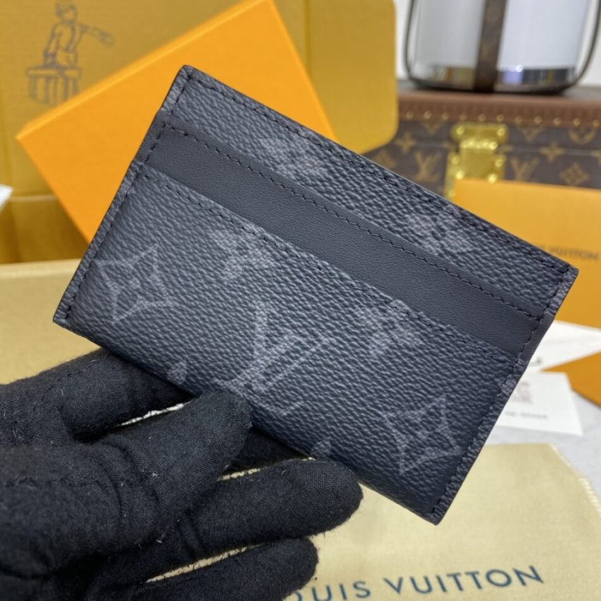 Replica Louis Vuitton Card Holder Black - 1:1 designer replica handbag