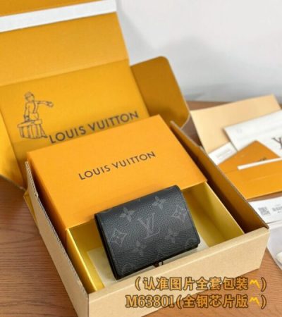 Replica Louis Vuitton Envelope Card Holder Black - top-tier luxury replica shoulder bag