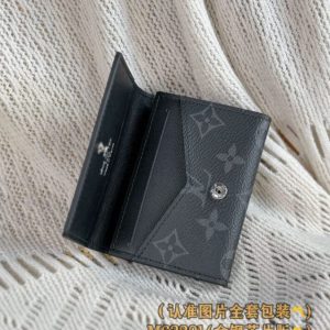 Replica Louis Vuitton Envelope Card Holder Black - 1:1 designer replica handbag